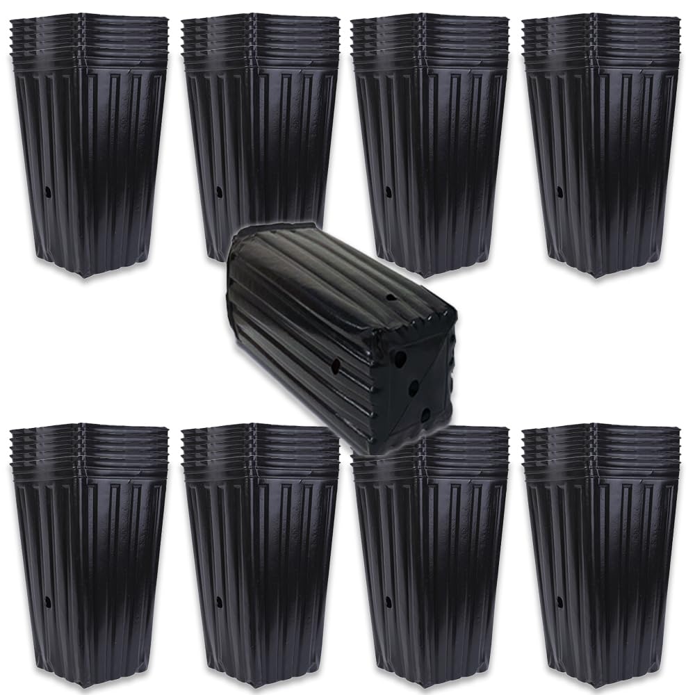 

Nicheez Рассадный Виниловый Большой для Выращивания Горшка, Длинный, Глубокий, Горшок, Кашпо, Квадратный, Пластиковый, Вместимость, (Набор 20) чёрный