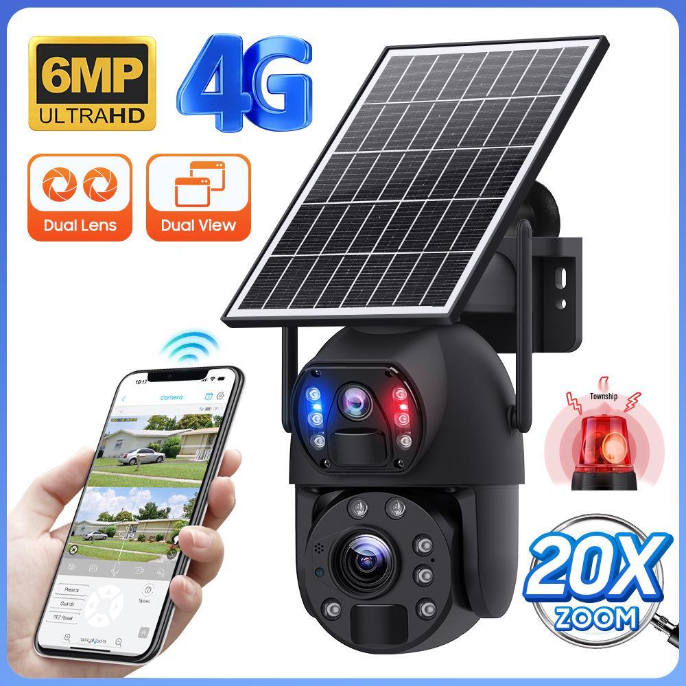 UBOX 6MP HD Outdoor Solar Camera with 20x Zoom & 4G Connectivity