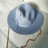 Summer Lafite Straw Hat English Letter Customizable Women's Chain Decoration Straw Hat Holiday Sunshade Hat Punk Style  gorras