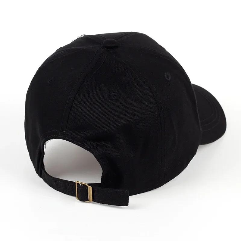 Women's Summer Fashionable Baseball Cap Korean Style Student Couple Streetwear Iron Ring Hip Hop Casual Duckbill Cap