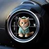 1PC Hoodie Kitten Finished Ventilating Clip Car Decoration Aromatreatment Acrylic Accessories