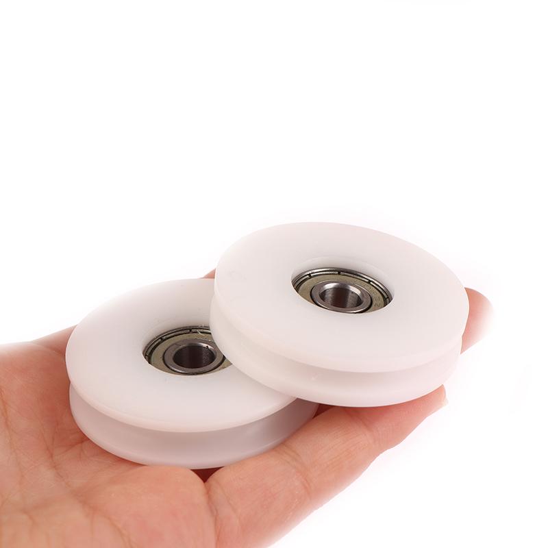 8*50*12Mm Wide Slot 5/7Mm U Groove Roller Guide Wheel Pom Nylon Groove Wire Rope Bearing