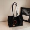 Winter new retro personalized shoulder large bag casual soft women's bag simple texture large capacity commuter bag