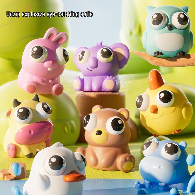 

Creative Bubble-Blowing Pinchable Decompression Toy Doll for Students and Kids