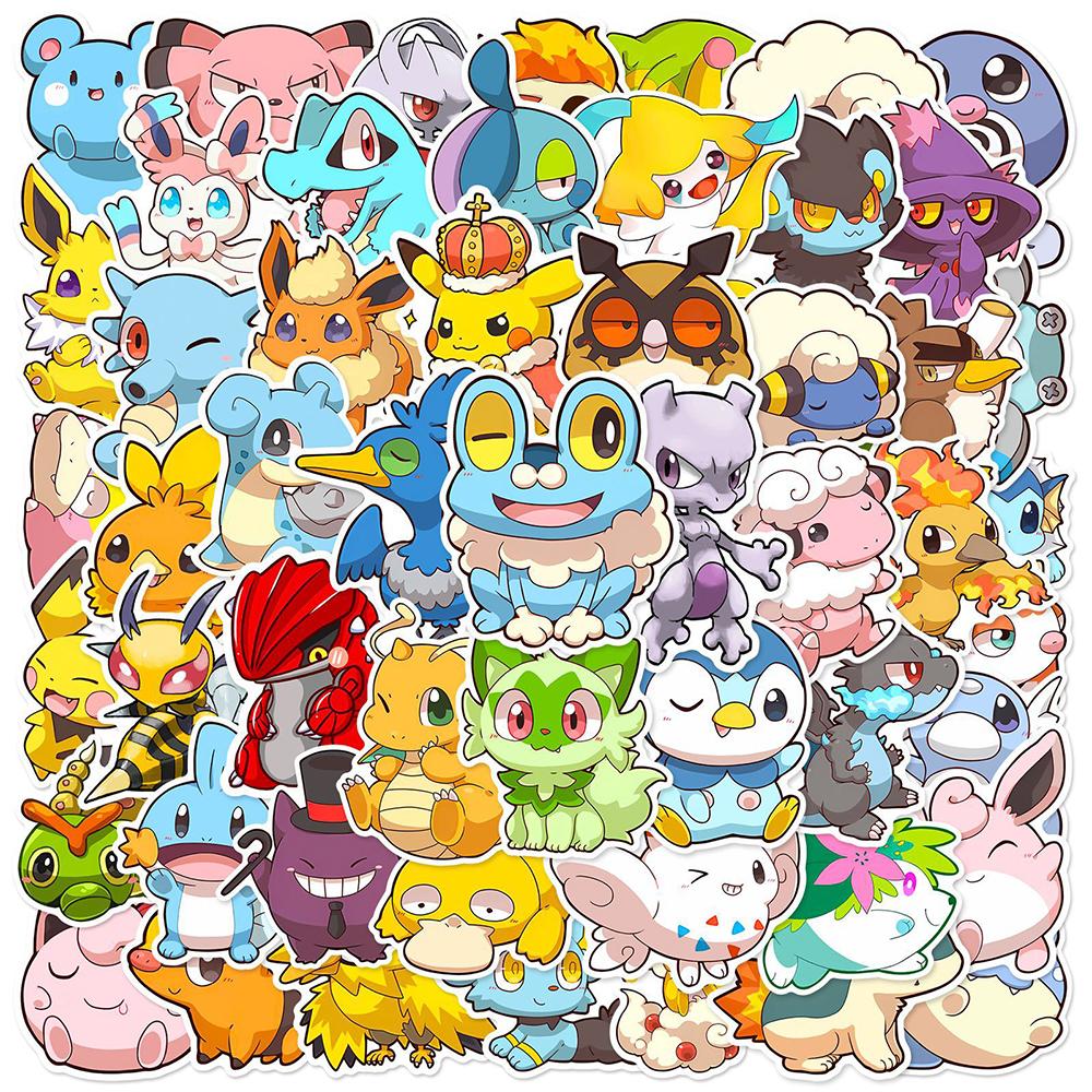 10/30/50PCS Anime Cute Stickers Graffiti Decoration DIY Skateboard Phone Fridge Bike Cartoon Decals Fun for Kid Toy Gift