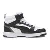 New PUMA REBOUND Anti-Slip Wear-Resistant Mid-Top Kids' Skateboarding Shoes Black White Kids' 393832-01