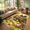 2D Rooster and Hen Chicken Carpet Bedroom Full Cover Living Room Rug Resistant To Dirt Easy To Maintain Soft Kitchen Decor Mat