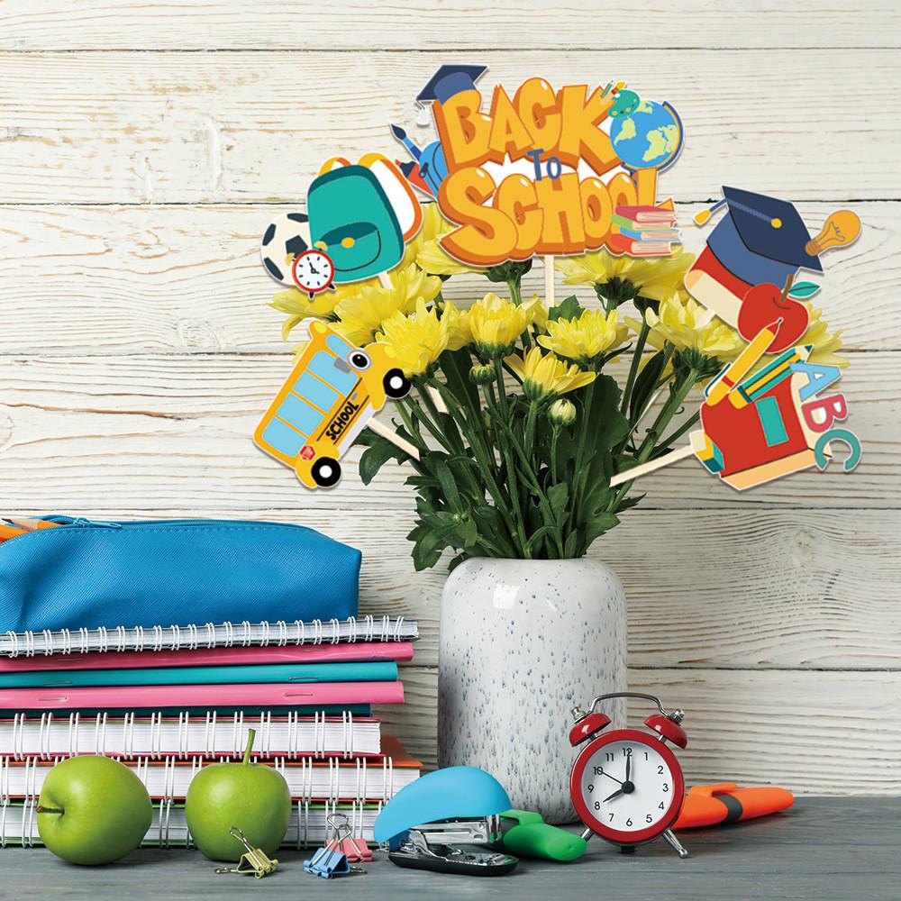To School Back Season Theme Blackboard Newspaper Bag Pattern Paper Vase Plugin