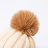 Windproof Kids Pom Pom Beanie Fleece Lined Winter Earflap Cap Cute Baby Knitted Hat  Winter