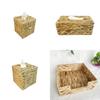Rattan Tissue Box Holder With Lid For Living Room And Bathroom Decor