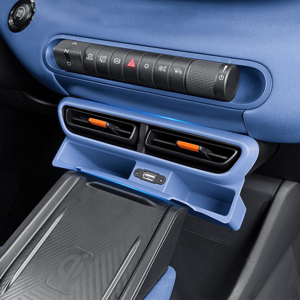 For BYD Seagull Dolphin Mini Surf Original Car Color Center Console Air Outlet Storage Box With USB Interface Interior Supplies