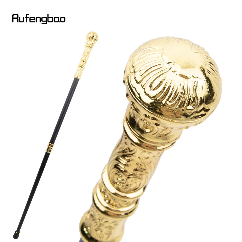 Golden Luxury Round Handle Fashion  Stick for Party Decorative Walking Cane Elegant Crosier Knob Walking Stick 93cm
