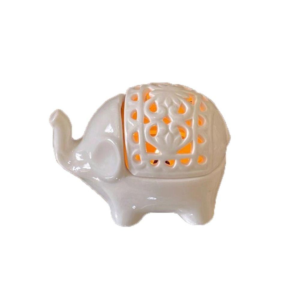 

Ветрозащитный поднос для благовоний в виде слона Керамический ароматерапевтический орнамент для спальни Elephant