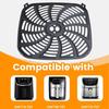 7QT Metal Liners Metal Pots Liners Metal Air Fryers Tray Square Air Fryers Plate Air Fryers Accessory for Cooking