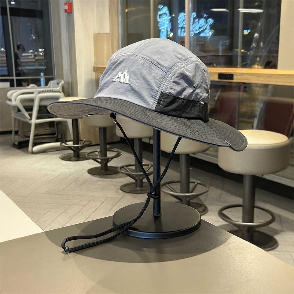 Mori Contrasting Color Sunscreen Bucket Hat Men and Women Summer Hiking Hiking Hat Casual Versatile Fishing Shading Basin Hat