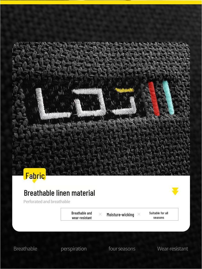 BYD Qin Plus All-Season Linen Cartoon Car Seat Cover