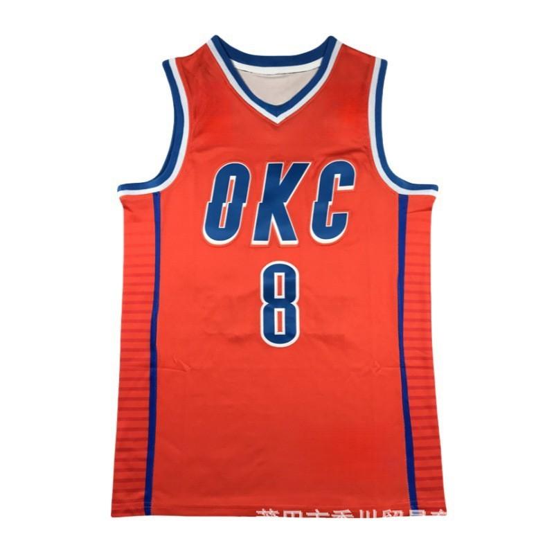 OKC Thunder Basketbalový dres Pánský Bavlněný Týmový úbor Tréninkový Zápas Fanouškovské oblečení Modrá Černá Oranžová S M L XL XXL