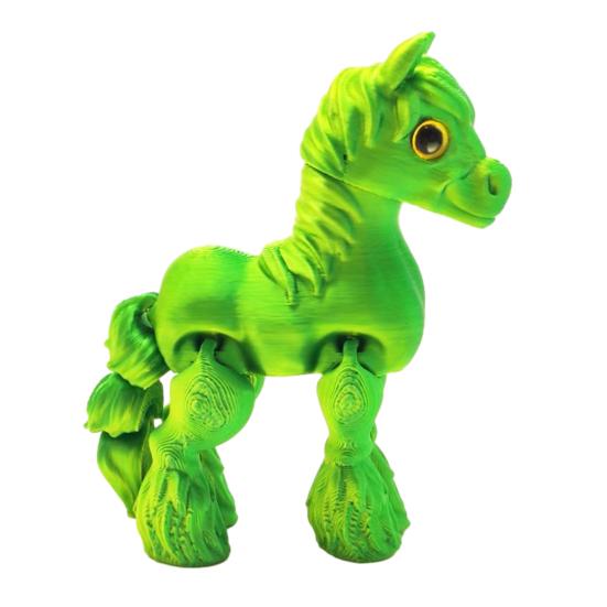 Figurine de Cheval Imprimée en 3D Articulations Mobiles Statue de Poney Jouet Fidget Anti-Stress Modèle Animal Éducatif Ornement Décoration de Bureau