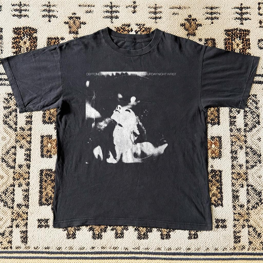 Deftones Saturday Night Wrist Black Cotton Unisex T-Shirt Retro Rock Band Tee