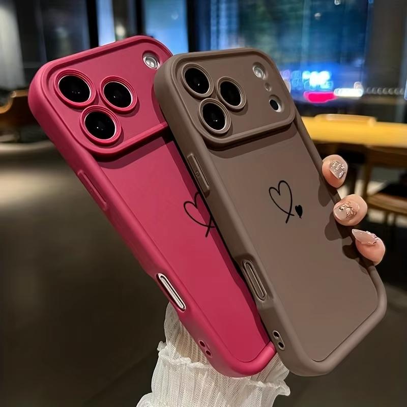 Fashionable Line Heart-shaped Pattern Suitable Phone Case For iPhone 17 Pro Max 16E 15 Pro 14 13 12 11 Mini AIR XS XR XS 8Plus a