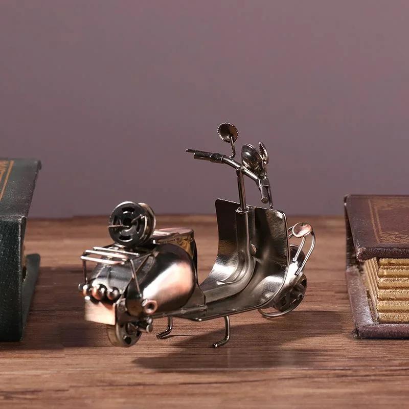 Ručně vyráběné železné modely motocyklů, retro figurky motorů, železné dekorace, rekvizity motocyklů, vintage domácí dekorace, rekvizity pro focení