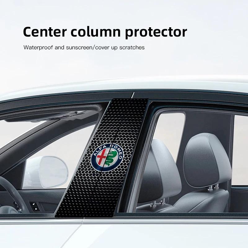 Car Stickers For Alfa Romeo Car Stickers B-Pillar Center Column Decoration Cover Decals Auto Accessorie For Alfa Romeo 4C 159 16
