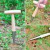 Transplanting Garden Hole Punch Tool T-Wood Handle Seed Dispenser New Hand Sow Dibbler  Gardening