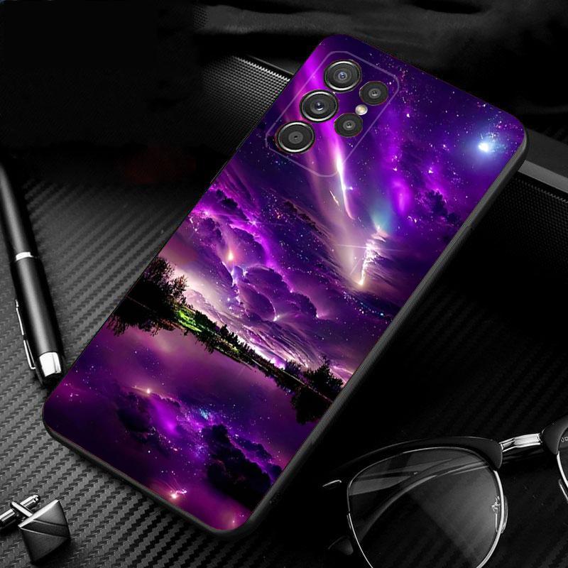 Phone Case For Samsung Galaxy S25 S24 S23 S22 S21 Ultra S24 S23 S22 S21 S25 Plus S24 S20 FE Moonlight Beach Scenery