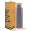 Copper Water Bottle 950ml | BPA Free Leak Proof Bottle with Anti Oxidant Properties | 100% Copper Water Bottle | Grey