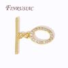 18K Gold Plated Brass OT Clasp Toggle Clasps Connector For DIY Bracelet Necklace Jewelry Making Findings Accessories