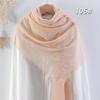 Sciarpa da donna in cotone lino seta - Per tutte le stagioni, colore unito, versatile foulard per testa e parasole