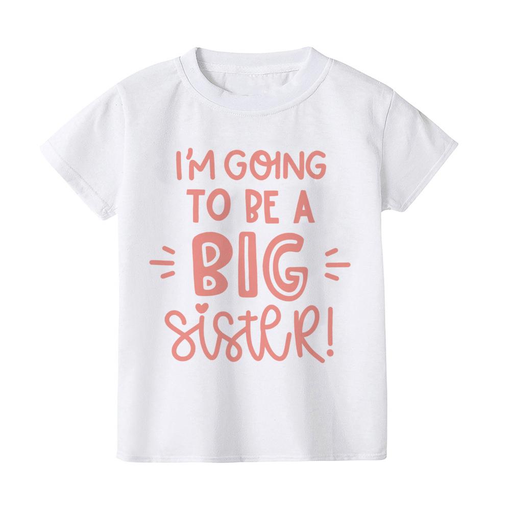 I'm Going To Be A Big Sister T-shirt Baby Announcement Big Sister Sibling Clothes Tops Toddler Rainbow Shirt Girl Kids Clothing