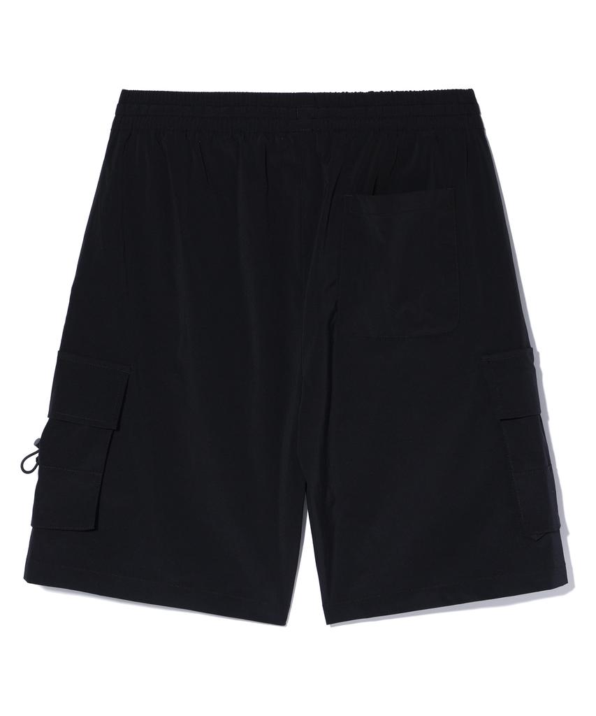 RAYFIKERS Double String Cargo Shorts Black (Mo2Pu383-076)