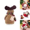 Christmas Santa Snowman Reindeer Desktop Decor With Fabric Material For Holiday Tabletop Display