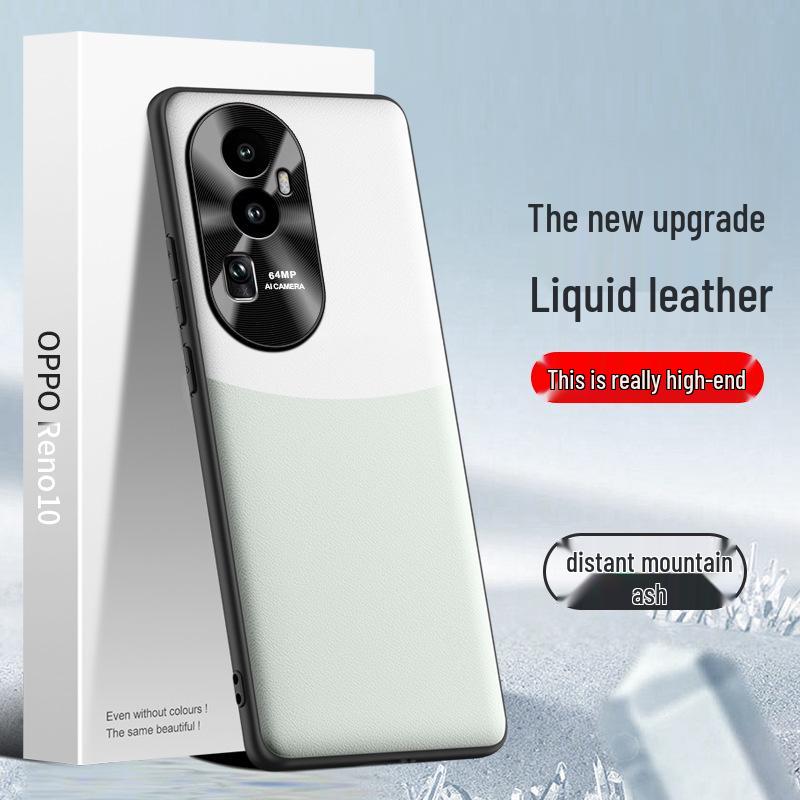 Leather Protective Cover for Oppo Reno10 Mobile Phone - Anti-fall and Anti-fouling, One-piece Ship-ready