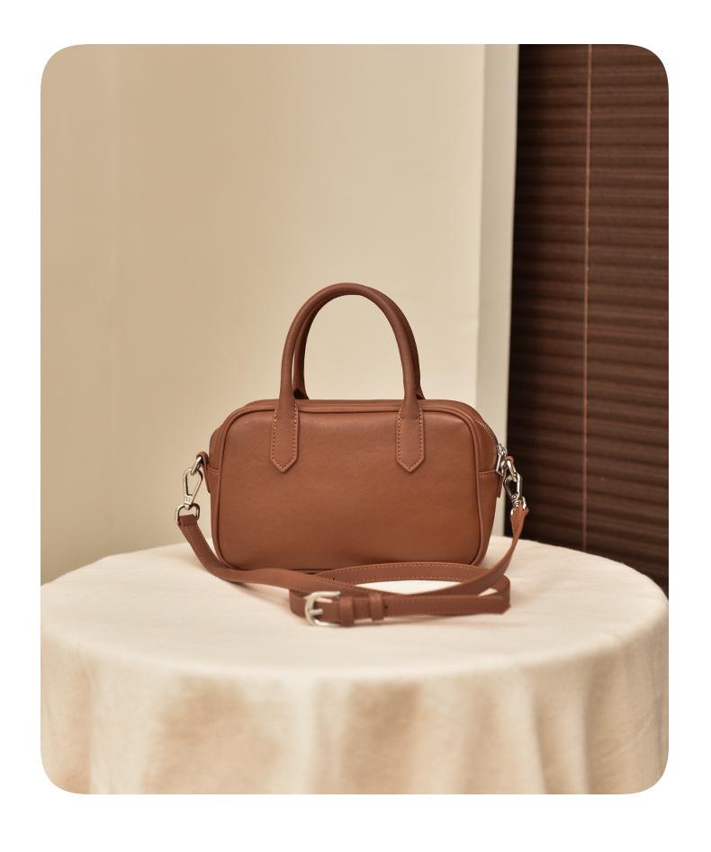 2025 Kadın Retro Bitkisel Tabaklanmış Deri El Çantası - Küçük Kare Günlük Omuz Çantası