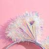 Adult Teen Tinsel Colorful Film Bowknot Shape Headband Festival Hair Hoop for Party Performances Mardi Gras Headpiece