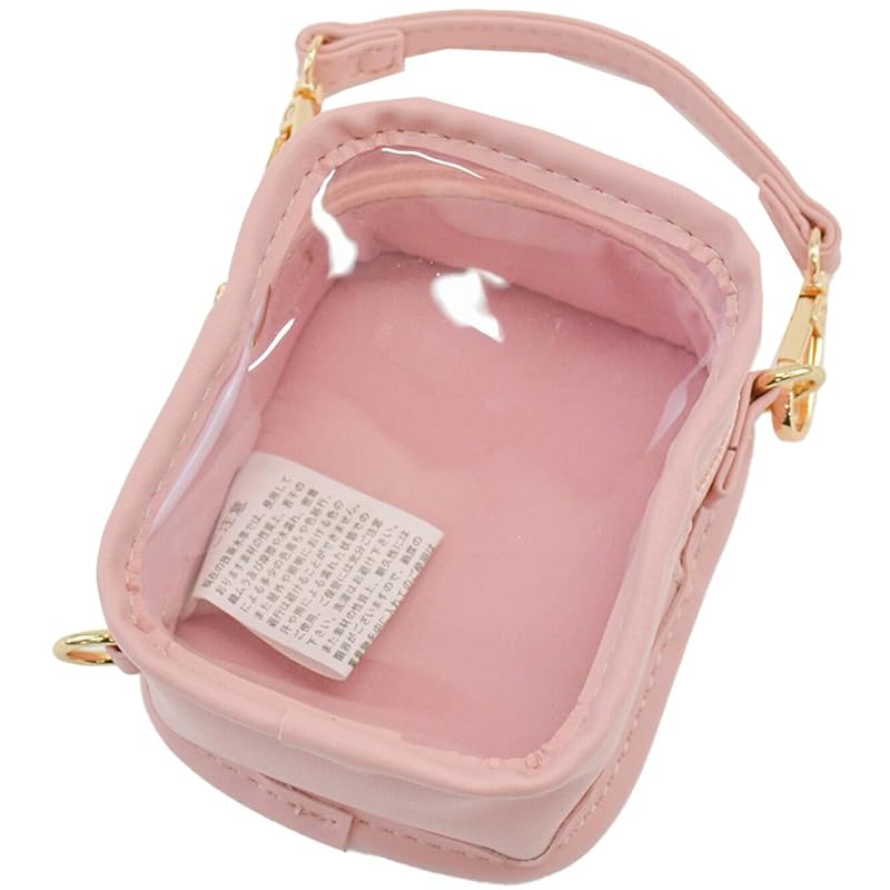 

[AppelToi] pink pouch mini pouch sewing pouch stuffed animal pouch 2way With strap Vertical and horizontal clear stuffed toy Carry it around carry