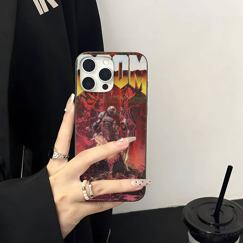 

Classic Game D-DOOM-E-EternalS For IPhone 15 16 17 14 13 12 11 Pro Max 16E 16 Plus 17 Air Corrugated Shockproof Phone Cover iPhone 15pro max
