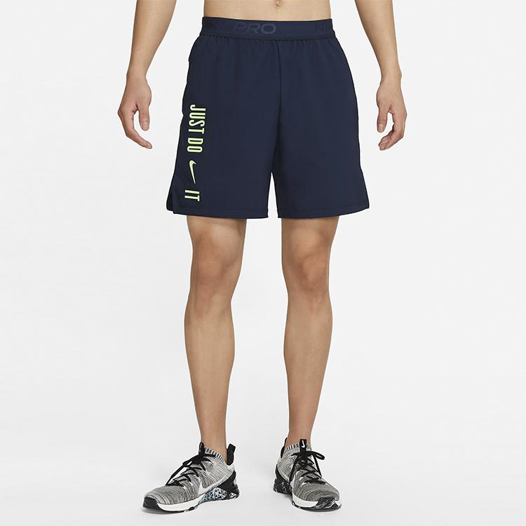 Nike Pro Dri-FIT Flex Vent Max Letter Print Training Shorts Men Shorts Obsidian DJ8999-453