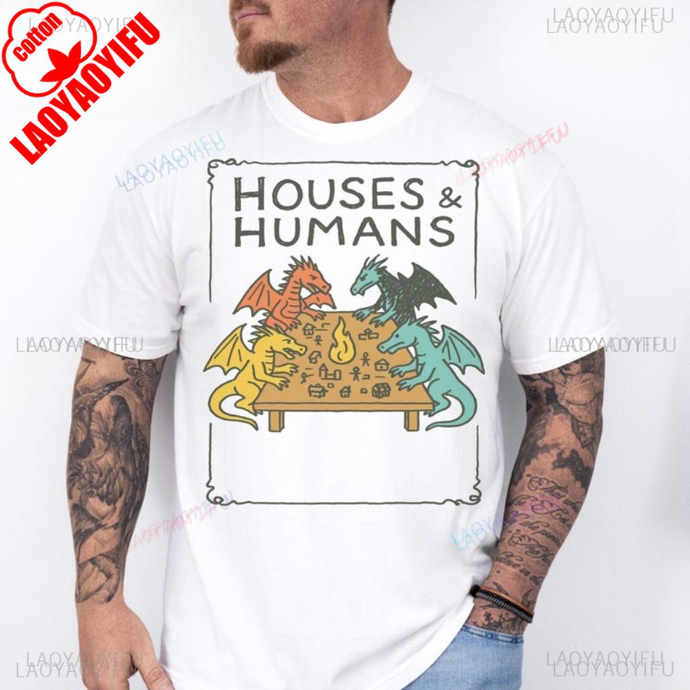 Funny DnD Houses and HuUnisexs for Gamers Dungeons and Dragons Gift Tshirt RPG Tabletop Game DM Retro 90s Unisex Unisex TShirt