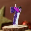 Halloween Birthday Candles Autumn Halloween Theme Party Decoration Purple Glitter Birthday Number Candle Witch Hat Design