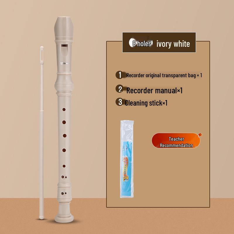 Swan Brand German Style 6/8-Hole Treble Recorder, Beginner C Key Flute for Children and Students