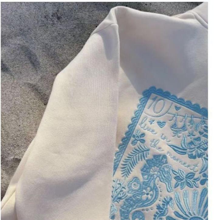 Mikina s potiskem ibišku 2025, velikosti S-5XL - Trendy evropská mikina