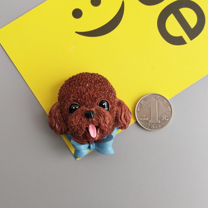 Niedliche Teddy-Hund Kühlschrankmagnete Cartoon Hunde Tier Ornament Whiteboard Spind Kawaii Magnete Heimdeko Souvenir Besonderes Geschenk