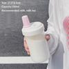 Eco Friendly Plastic Pearl Milk Tea Cup 500ml Reusable with Lid Straw for School Kids Coffee Juice Drinking