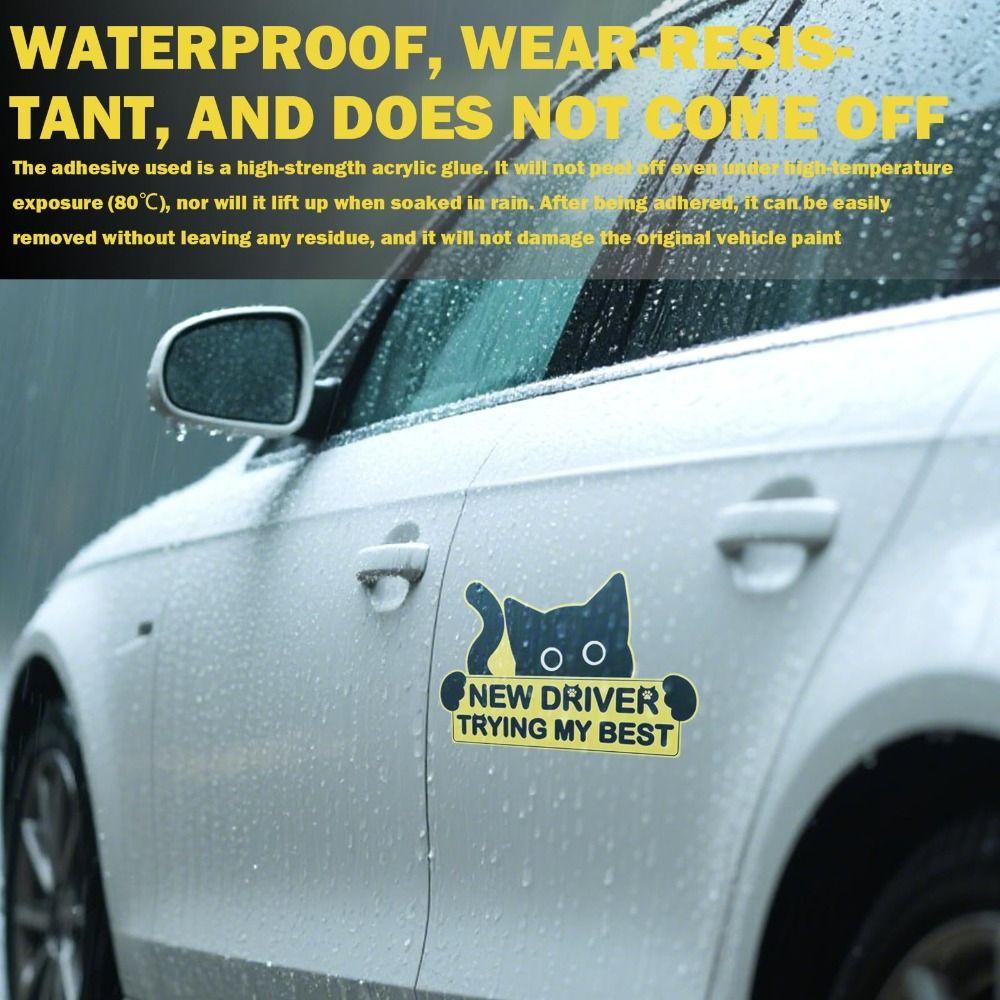 1 Set Reflective Car Sticker Waterproof Vinyl Reflective Sticker Novelty Warning Decal Road Safety