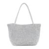 Metallic Cord Crochet Tote Bag 2613112029 Silver [Kuuko] (399)