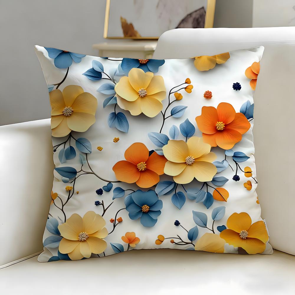 Mosaic Pattern Cushion Cover Soft  EasyWash Pillow Case  Versatile for Couch Bed Travel and Office