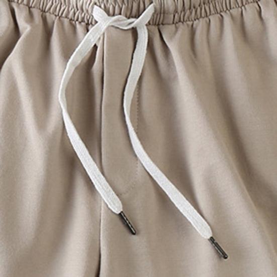 Side and Back Pockets Summer Relaxing  Solid Color  Thin Side and Back Pockets Mid Rise Male Shorts Activewear Shorts